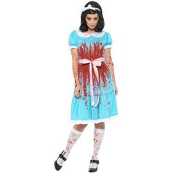 Living Dead Dolls Kostuum | Bloody Mary Schuldig Schoolmeisje | Vrouw | Large | Halloween | Verkleedkleding